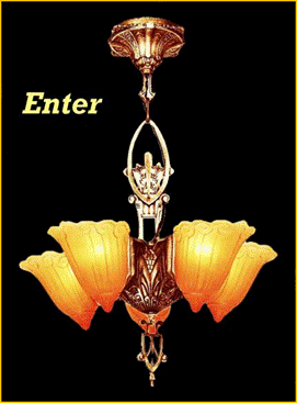 Title: Antique Lighting  - Description: Enter here to go to the Antique Lighting section and find wall sconces, ceiling fixtures, lamps and porch lights from the late 1800s to 1940s.